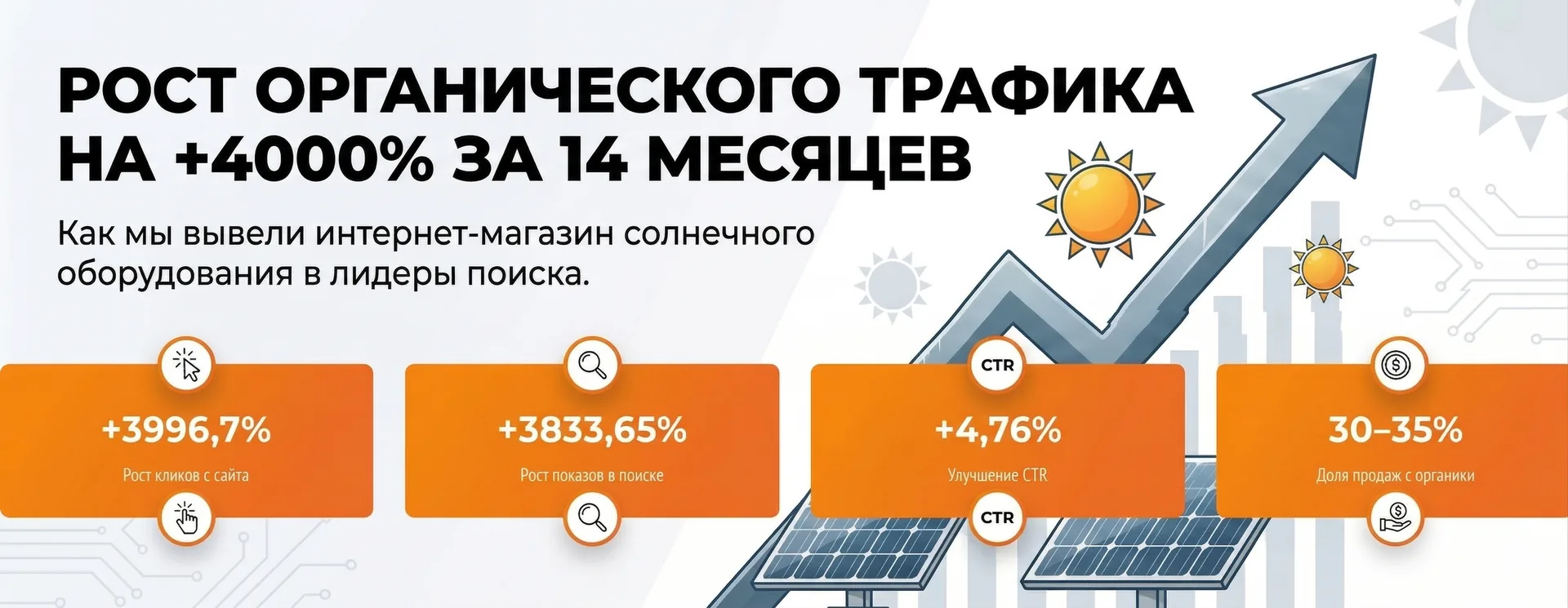Кейс по поисковому продвижению интернет-магазину по продаже солнечного оборудования